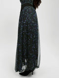 Popilush® Shapewear Paisley High Waist A-Line Maxi Skirt