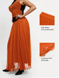 Popilush® Shapewear Paisley High Waist A-Line Maxi Skirt