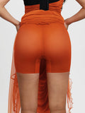 Popilush® Shapewear Paisley High Waist A-Line Maxi Skirt