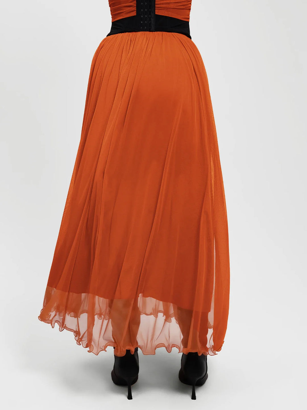 Popilush® Shapewear Paisley High Waist A-Line Maxi Skirt