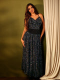 Popilush® Shapewear Paisley High Waist A-Line Maxi Skirt