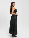 Popilush® Shapewear Paisley Sculpting Corset Top or High Waist A-Line Maxi Skirt