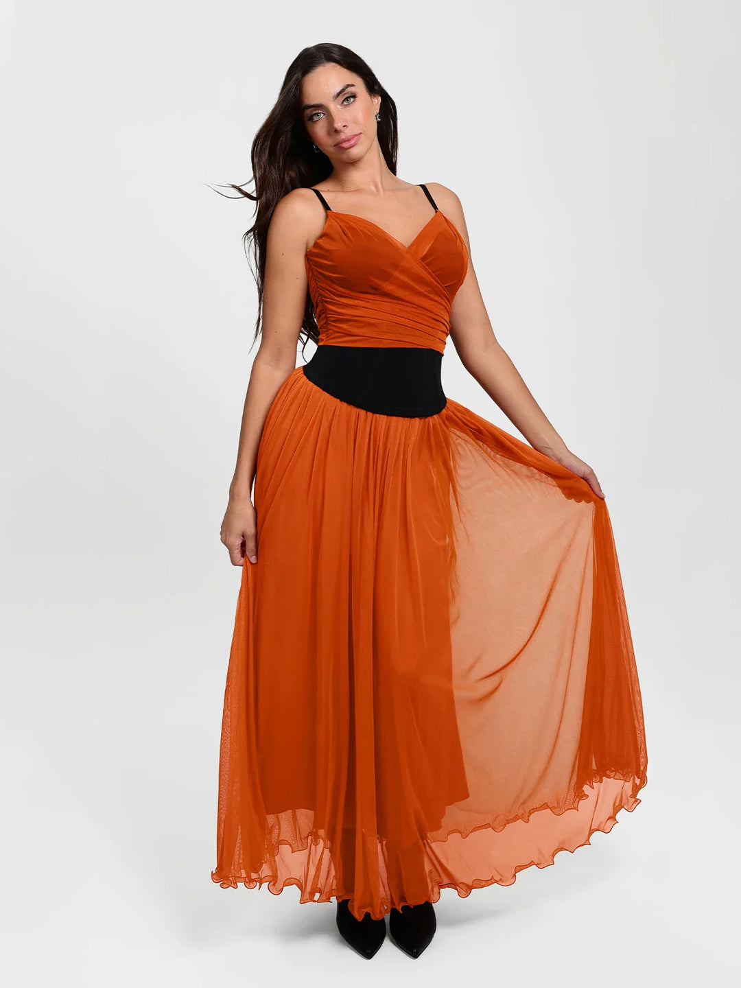 Popilush® Shapewear Paisley Sculpting Corset Top or High Waist A-Line Maxi Skirt