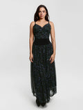Popilush® Black / XS Shapewear Paisley Sculpting Corset Top or High Waist A-Line Maxi Skirt