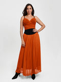 Popilush® Red / XS Shapewear Paisley Sculpting Corset Top or High Waist A-Line Maxi Skirt