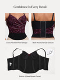 Popilush® Shapewear Paisley V Neck Mesh Cami Corset Top