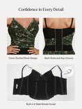 Popilush® Shapewear Paisley V Neck Mesh Cami Corset Top