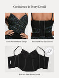 Popilush® Shapewear Paisley V Neck Mesh Cami Corset Top