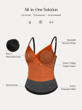 Popilush® Shapewear Paisley V Neck Mesh Cami Corset Top