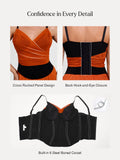 Popilush® Shapewear Paisley V Neck Mesh Cami Corset Top