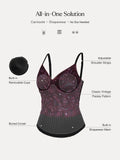 Popilush® Shapewear Paisley V Neck Mesh Cami Corset Top