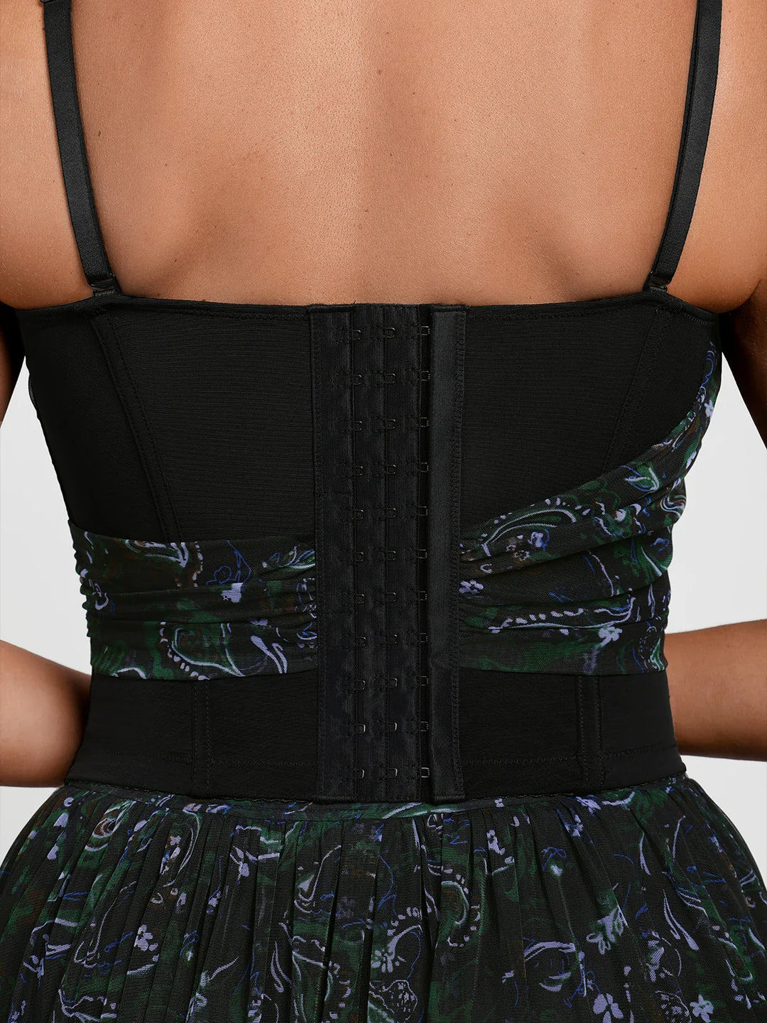 Popilush® Shapewear Paisley V Neck Mesh Cami Corset Top
