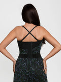 Popilush® Shapewear Paisley V Neck Mesh Cami Corset Top