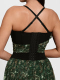 Popilush® Shapewear Paisley V Neck Mesh Cami Corset Top