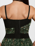 Popilush® Shapewear Paisley V Neck Mesh Cami Corset Top