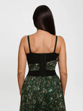 Popilush® Shapewear Paisley V Neck Mesh Cami Corset Top