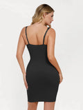 Popilush® Sculpting Formal Party Bodycon Cocktail Gown Shapewear Plunging V Lace Trim Bodycon Mini Dress