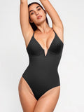 Popilush® Tummy Control Slimming Swimwear Shapewear Plunging V Slimming One-Piece Swimsuit