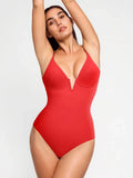 Popilush® Tummy Control Slimming Swimwear Shapewear Plunging V Slimming One-Piece Swimsuit