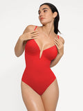 Popilush® Tummy Control Slimming Swimwear Shapewear Plunging V Slimming One-Piece Swimsuit