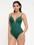 Popilush® Tummy Control Slimming Swimwear Green / XS Shapewear Plunging V Slimming One-Piece Swimsuit