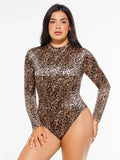 Popilush® Shapewear Printed High-Waist Tummy-Control Bodysuit