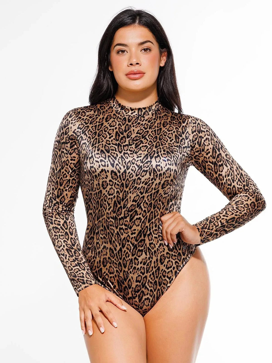 Popilush® Leopard / XS Shapewear Printed High-Waist Tummy-Control Bodysuit