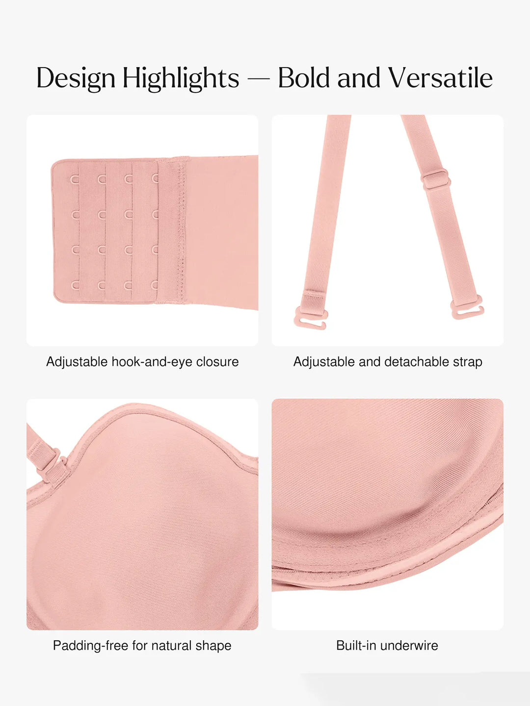 Popilush® Strapless Bra Shapewear Push-Up Bra