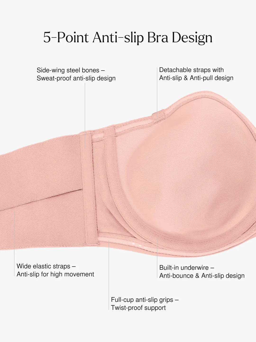 Popilush® Strapless Bra Shapewear Push-Up Bra