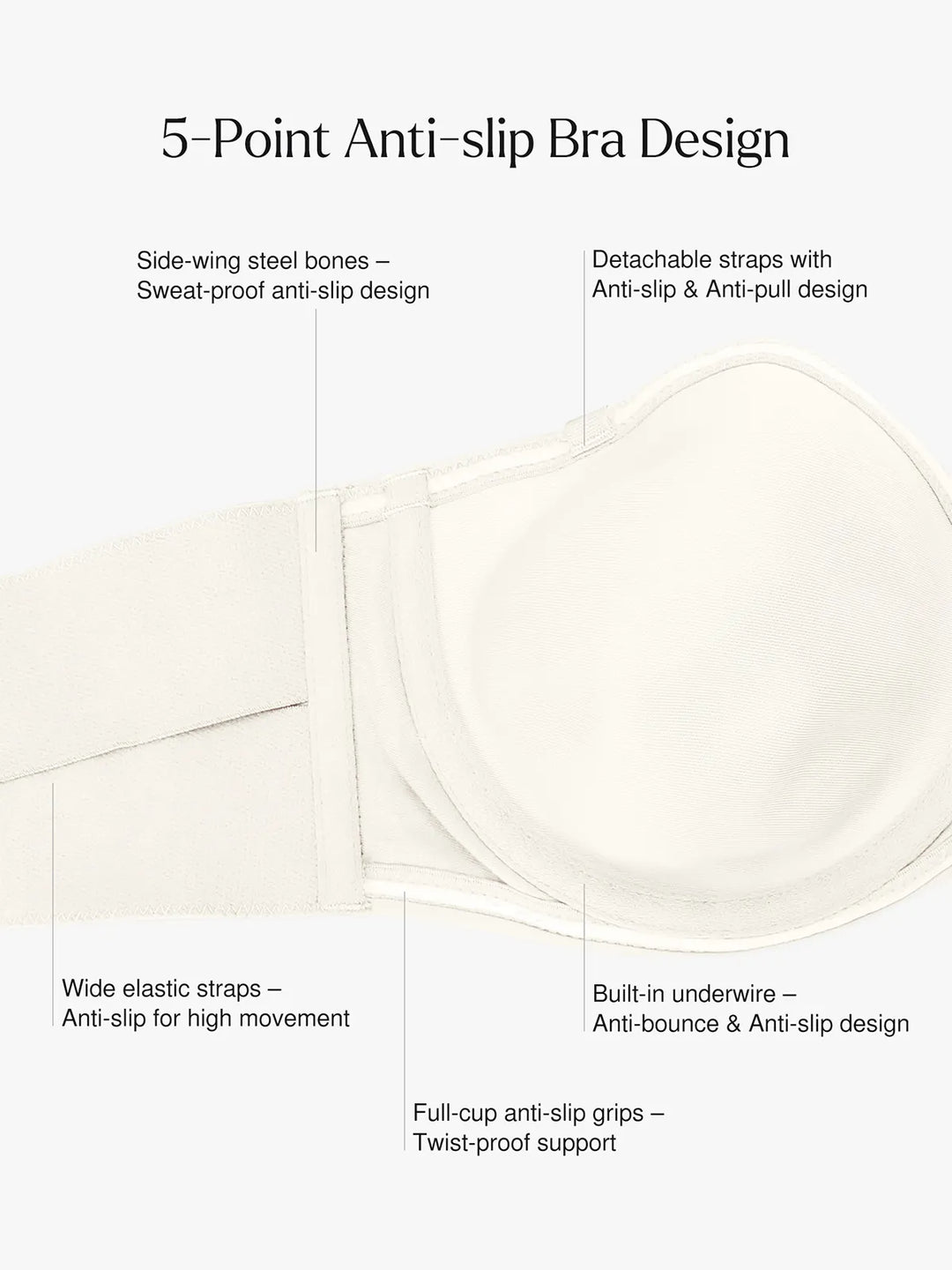 Popilush® Strapless Bra Shapewear Push-Up Bra