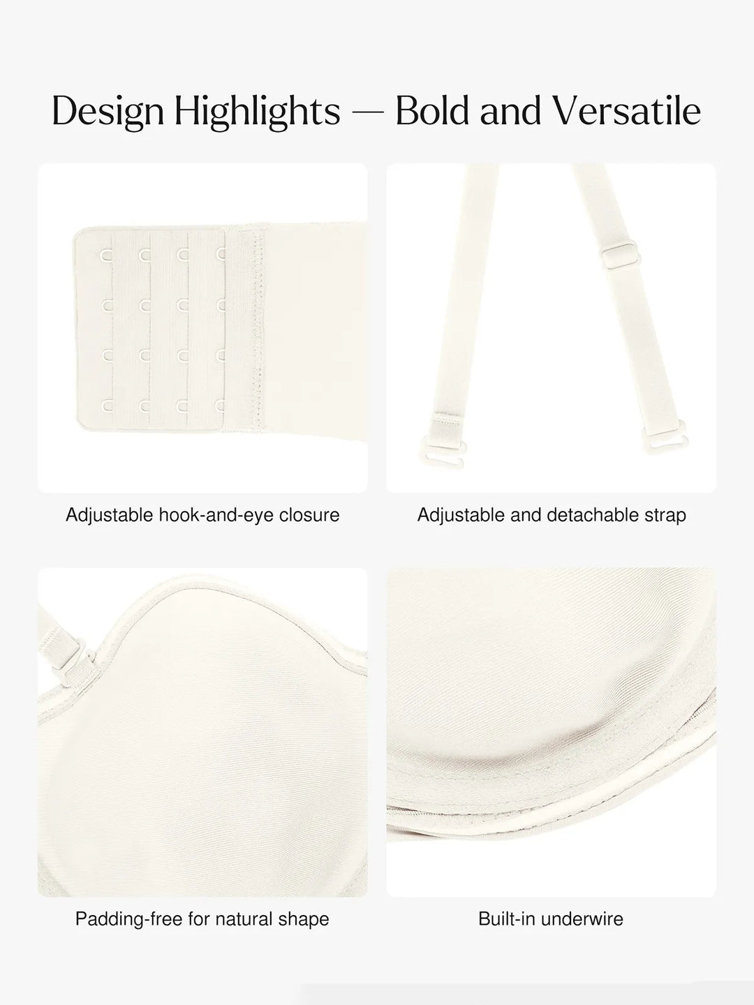 Popilush® Strapless Bra Shapewear Push-Up Bra
