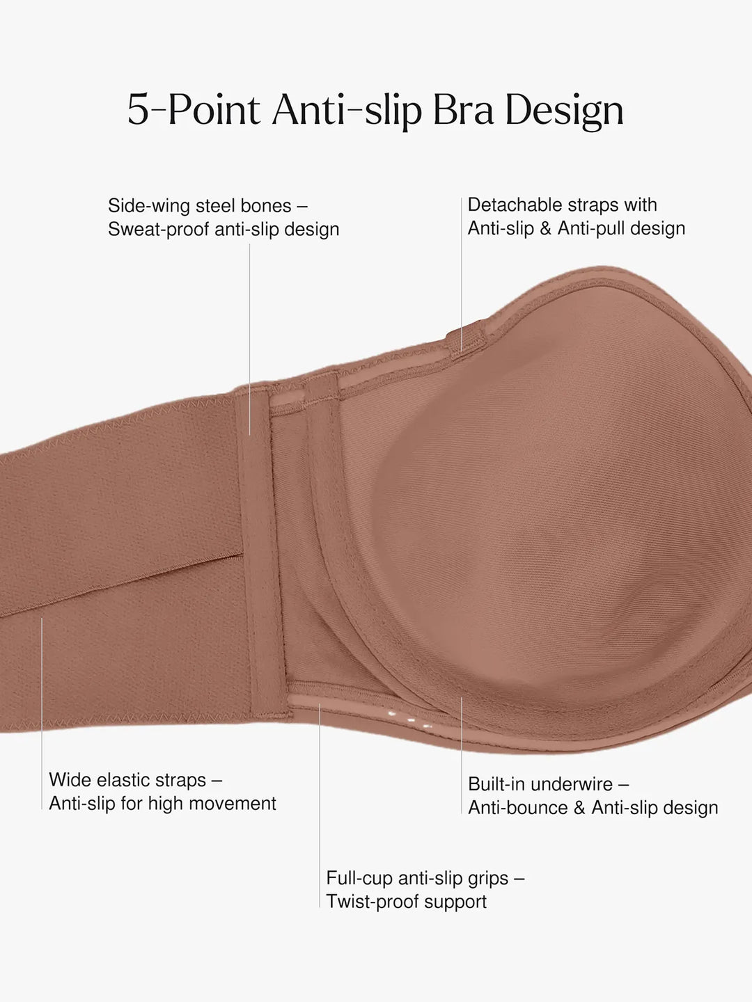 Popilush® Strapless Bra Shapewear Push-Up Bra
