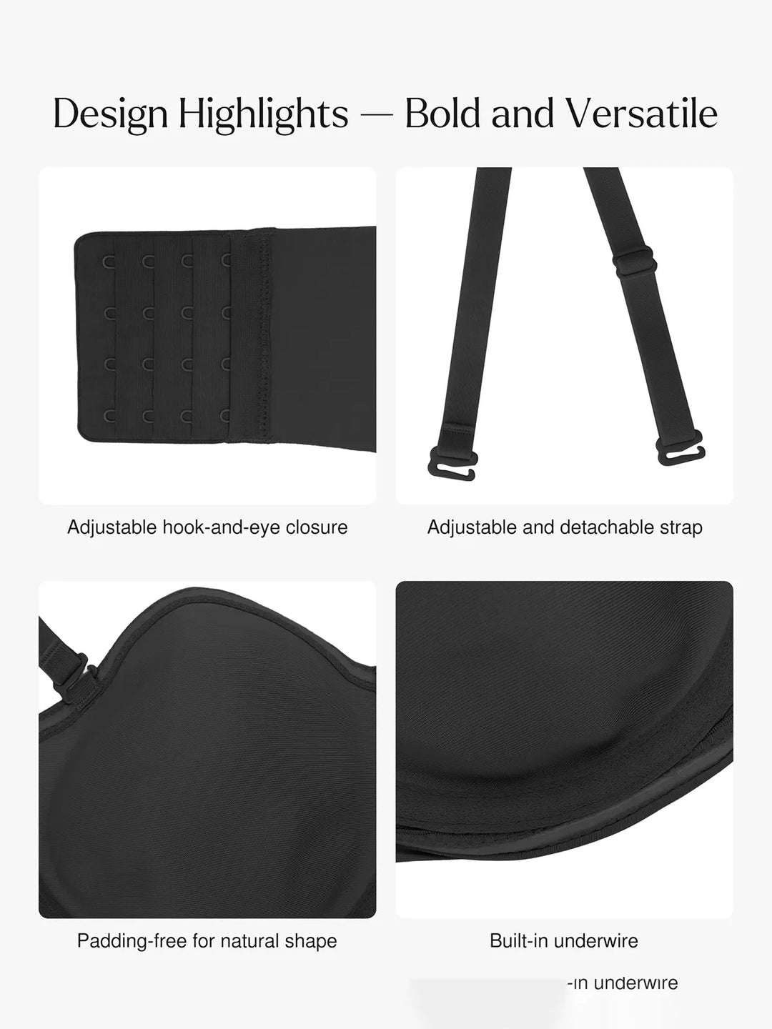 Popilush® Strapless Bra Shapewear Push-Up Bra