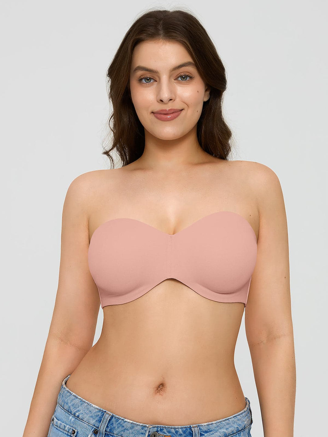 Popilush® Strapless Bra Nude Pink / 36C Shapewear Push-Up Bra