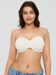 Popilush® Strapless Bra White / 36C Shapewear Push-Up Bra