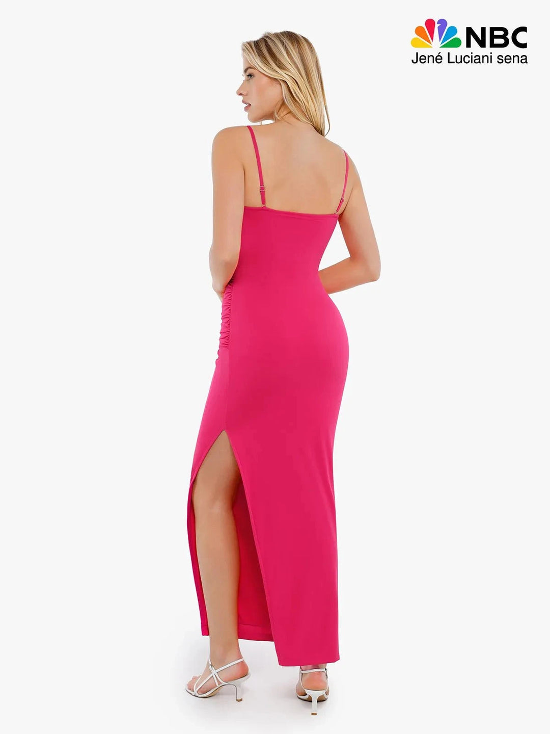 Popilush® Shapewear Ruched Bias Twist Tummy Control Maxi Dress