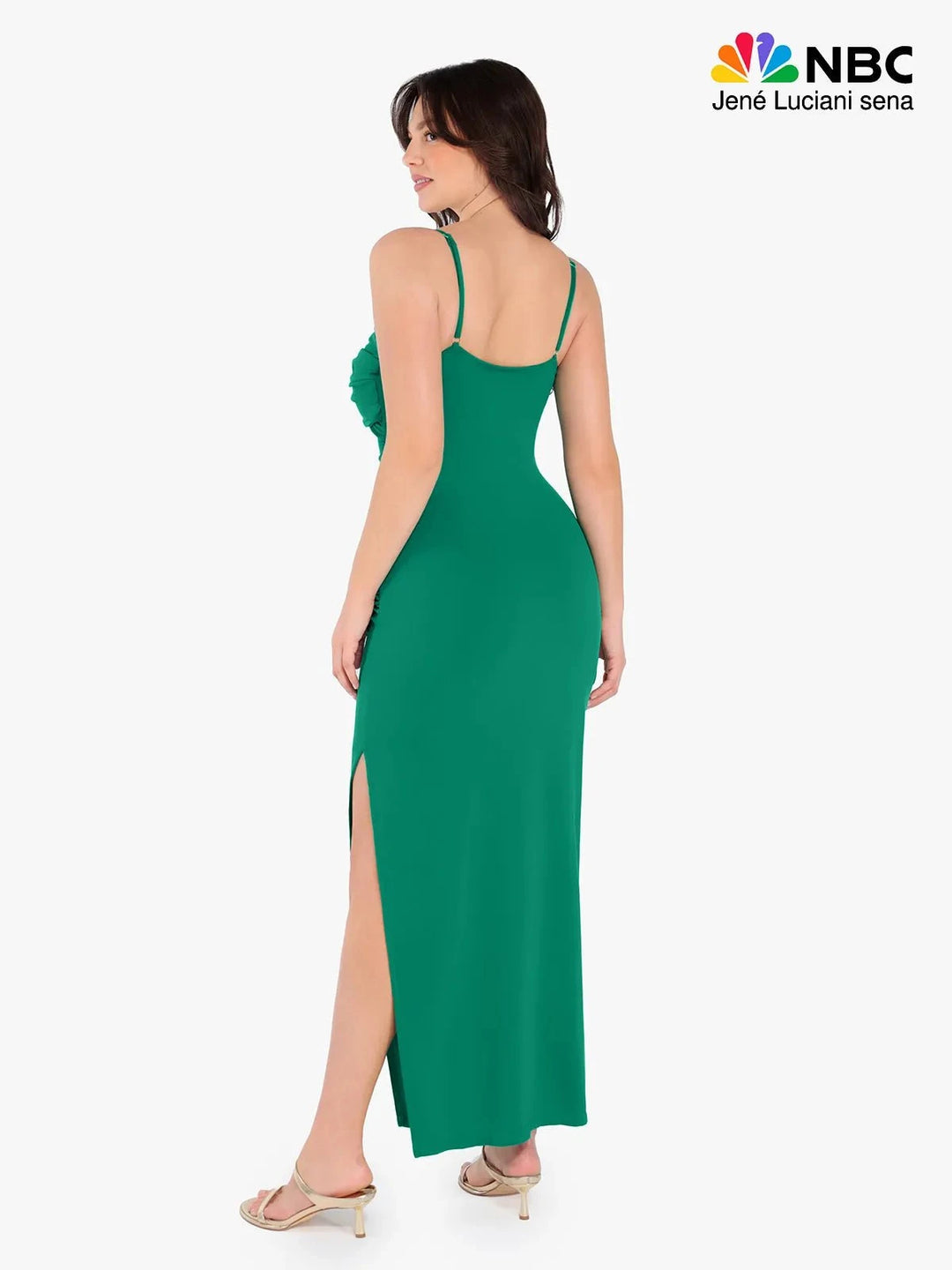 Popilush® Shapewear Ruched Bias Twist Tummy Control Maxi Dress