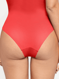 Popilush® Tummy Control Slimming Swimwear Shapewear Ruched Cross-Front Sculpting One-Piece Swimsuit