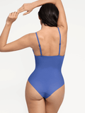 Popilush® Tummy Control Slimming Swimwear Shapewear Ruched Cross-Front Sculpting One-Piece Swimsuit