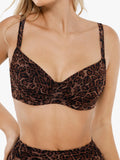 Popilush® Two-piece Swimsuit Leopard Bra / Leopard / XS Shapewear Ruched Tummy Control Bikini Set