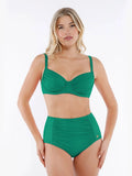 Popilush® Two-piece Swimsuit Leopard Set / Green / XS Shapewear Ruched Tummy Control Bikini Set