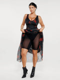 Popilush® Shapewear Ruched V-Neck A-Line Maxi Dress