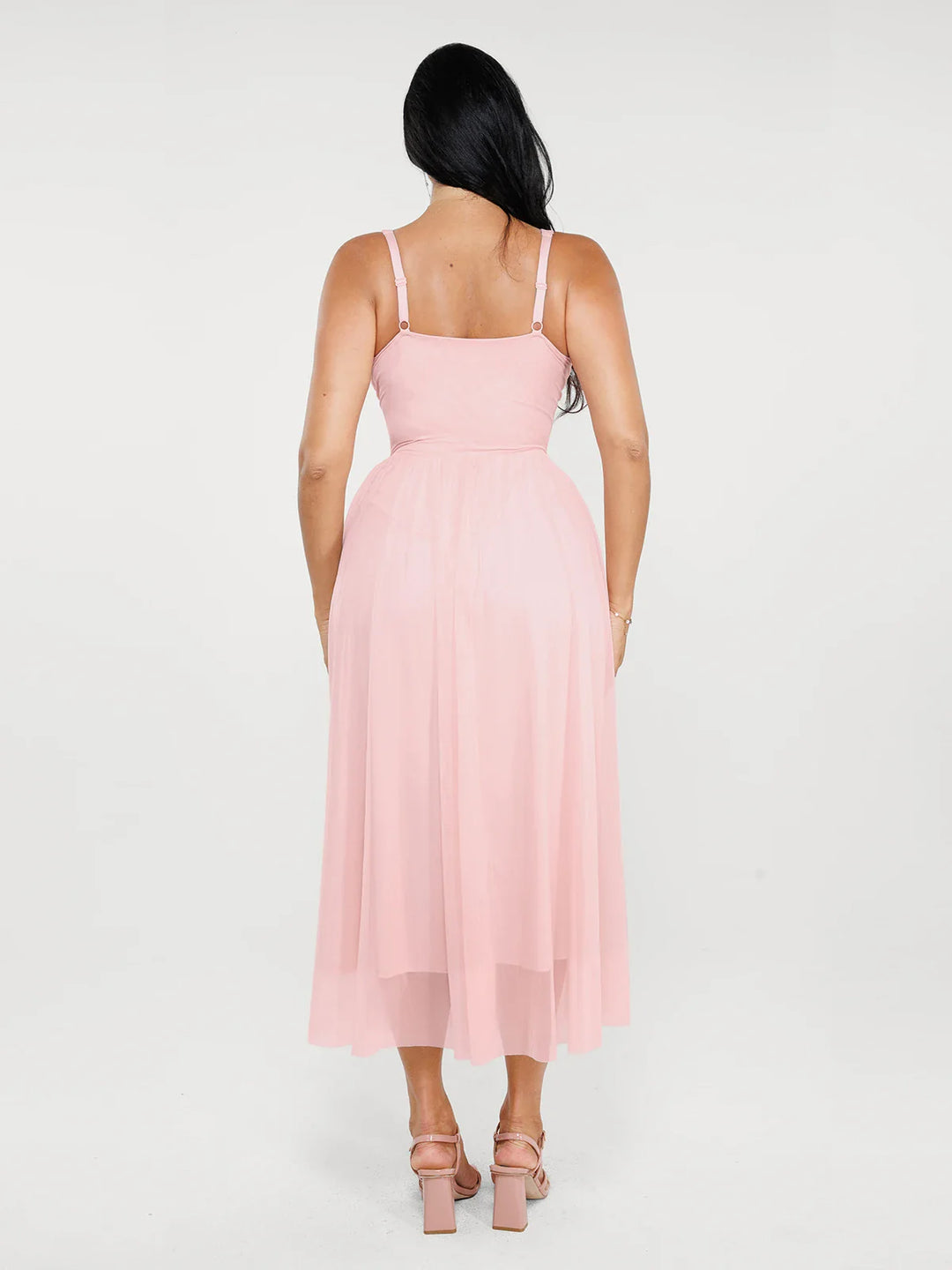 Popilush® Shapewear Ruched V-Neck A-Line Maxi Dress