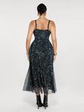 Popilush® Shapewear Ruched V-Neck A-Line Maxi Dress