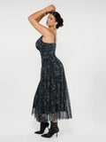 Popilush® Shapewear Ruched V-Neck A-Line Maxi Dress