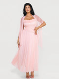 Popilush® Shapewear Satin Cowl Neck Draped Maxi Dress