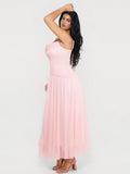Popilush® Shapewear Satin Cowl Neck Draped Maxi Dress