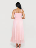 Popilush® Shapewear Satin Cowl Neck Draped Maxi Dress