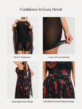 Popilush® Shapewear Satin Cowl Neck Draped Maxi Dress