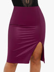 Popilush® shapewear skirt, features a side slit for a flattering style